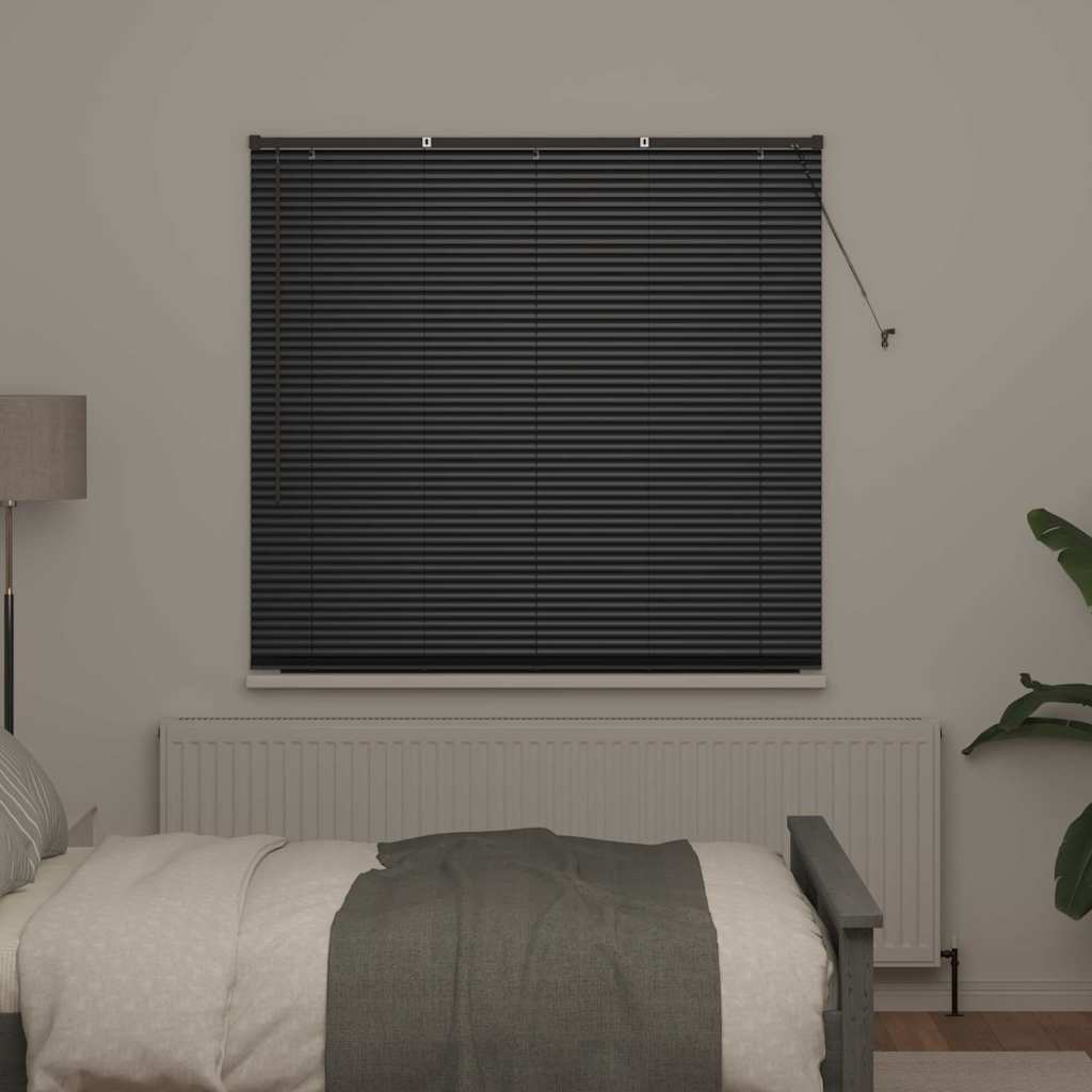 vidaXL Żaluzje weneckie Czarny 175 x 150 cm Aluminium