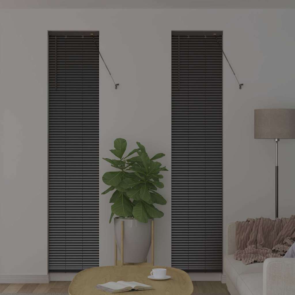vidaXL Żaluzje weneckie Czarny 220 x 50 cm Aluminium