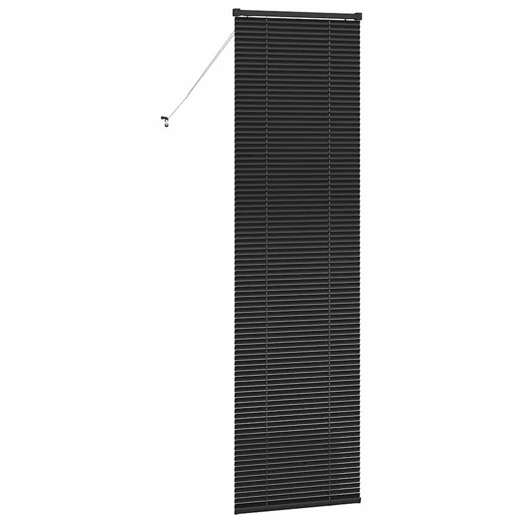 vidaXL Żaluzje weneckie Czarny 220 x 60 cm Aluminium