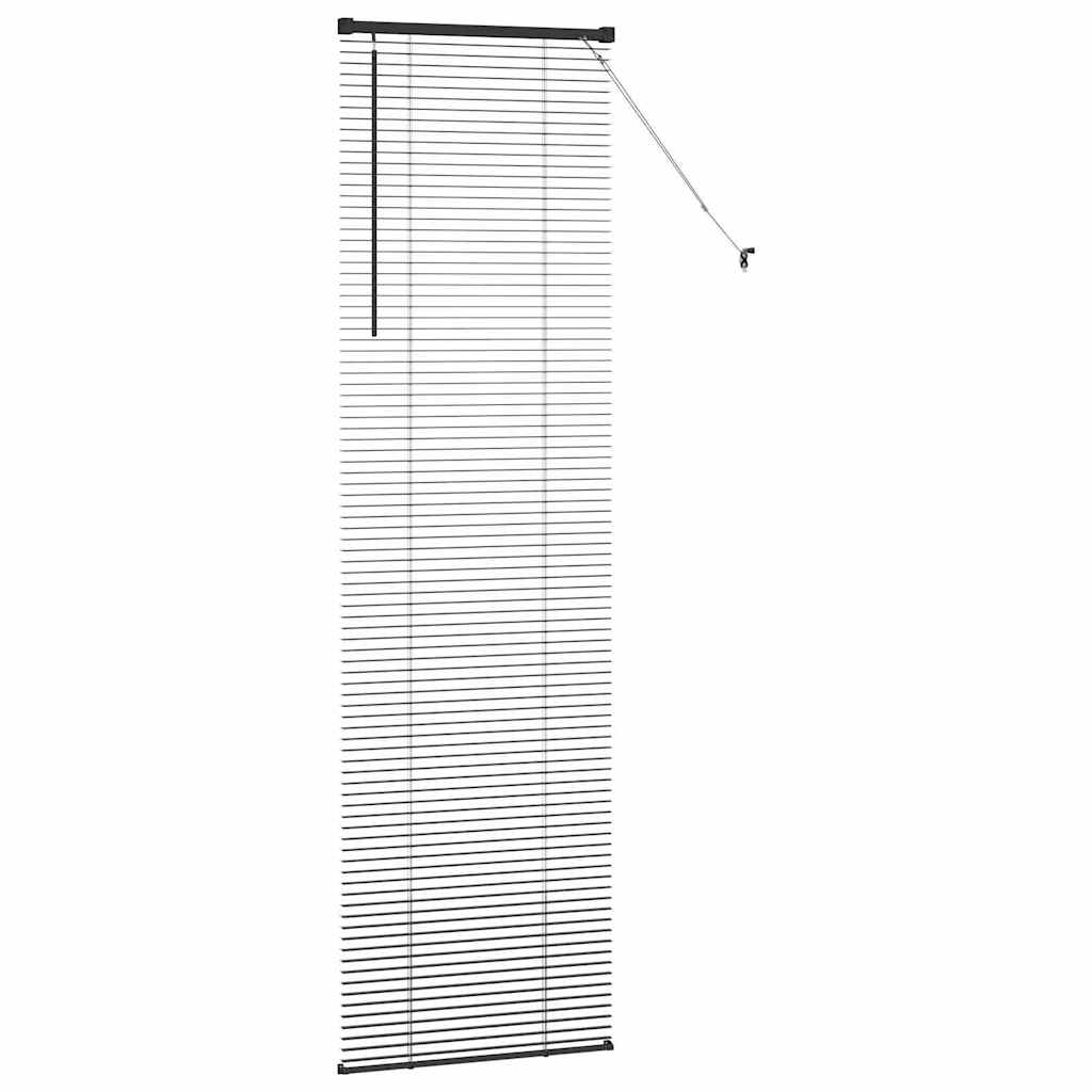 vidaXL Żaluzje weneckie Czarny 220 x 65 cm Aluminium