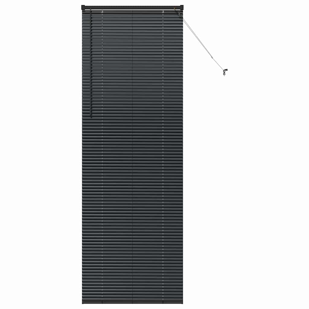 vidaXL Żaluzje weneckie Czarny 220 x 80 cm Aluminium