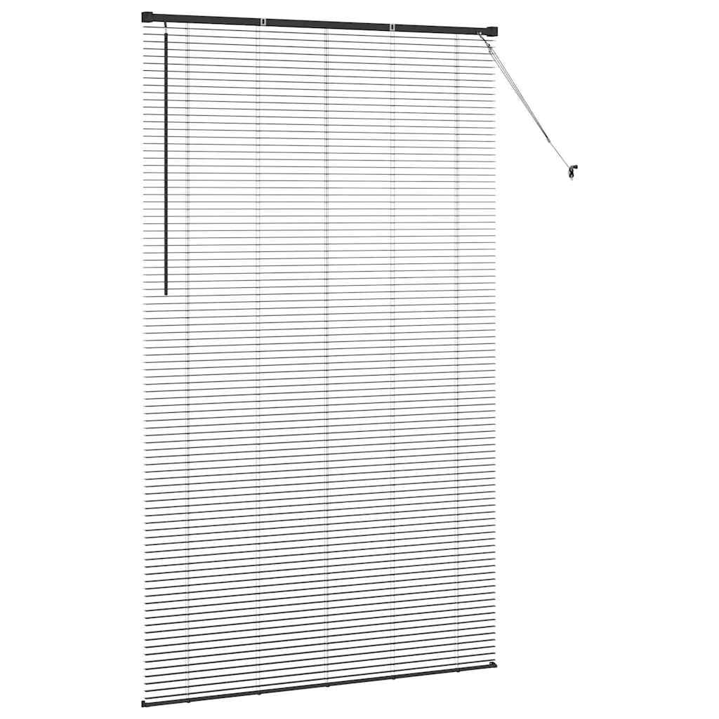 vidaXL Żaluzje weneckie Czarny 220 x 125 cm Aluminium