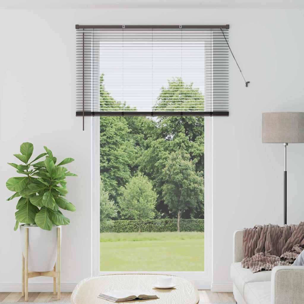 vidaXL Żaluzje weneckie Czarny 220 x 135 cm Aluminium
