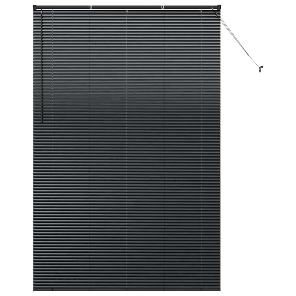 vidaXL Żaluzje weneckie Czarny 220 x 145 cm Aluminium