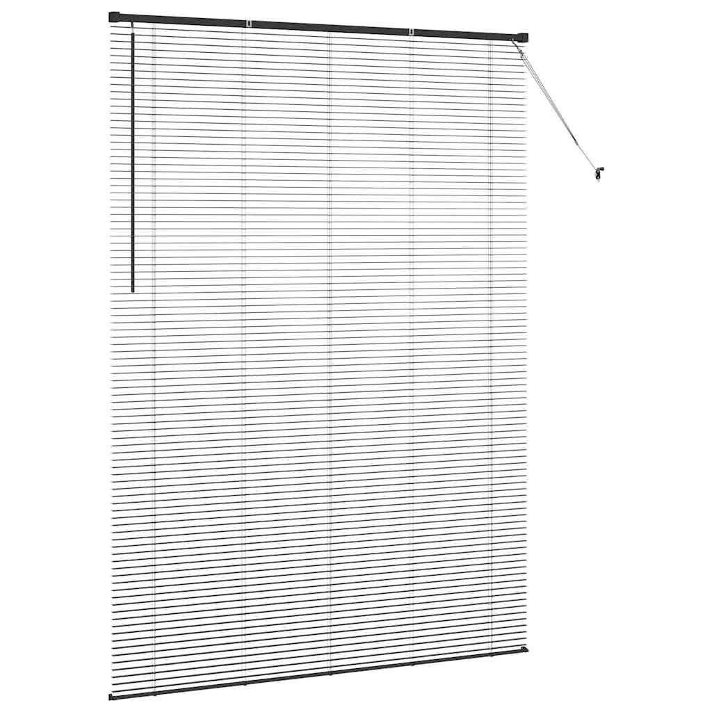 vidaXL Żaluzje weneckie Czarny 220 x 155 cm Aluminium