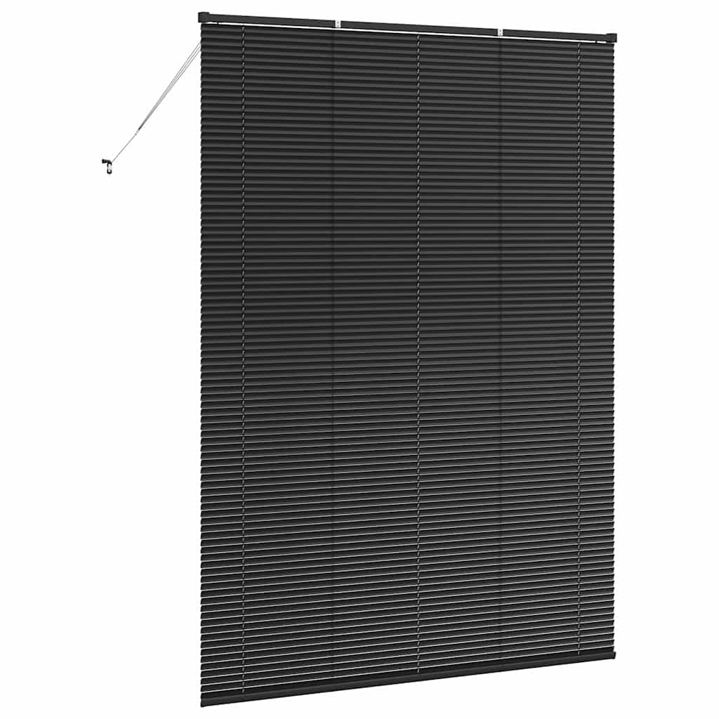vidaXL Żaluzje weneckie Czarny 220 x 155 cm Aluminium