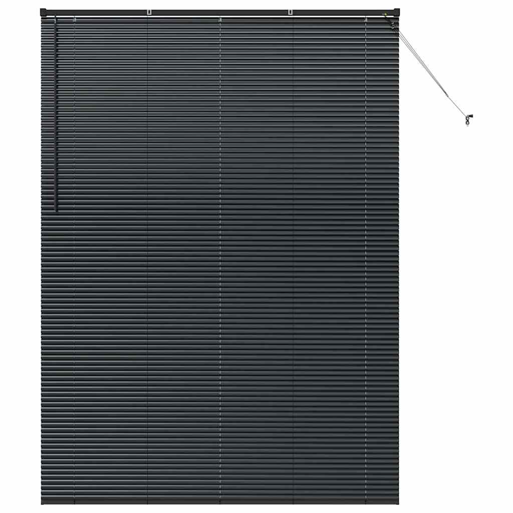vidaXL Żaluzje weneckie Czarny 220 x 155 cm Aluminium