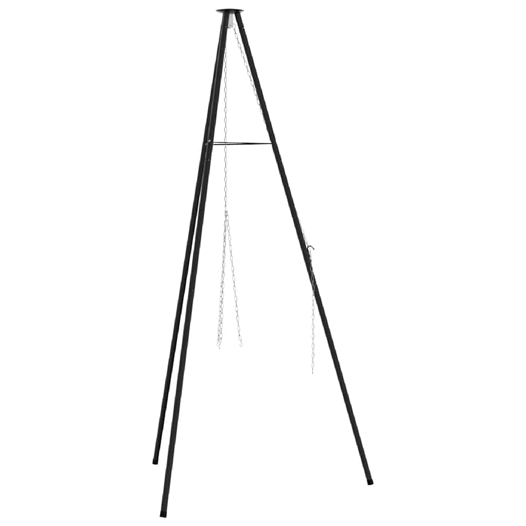 vidaXL Tripod na ognisko Czarny 92 x 92 x 151,5 cm Stal
