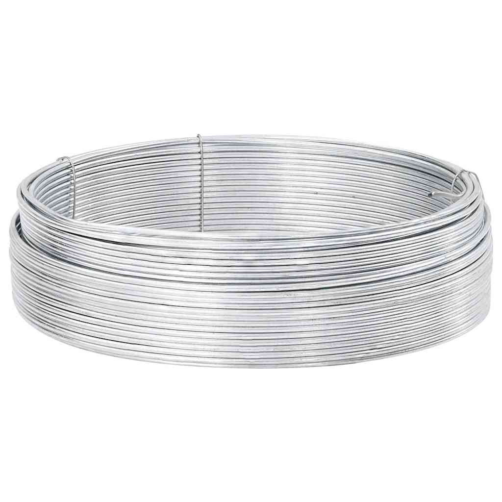vidaXL Drut do wiązania ogrodzeń Srebrny 33 m