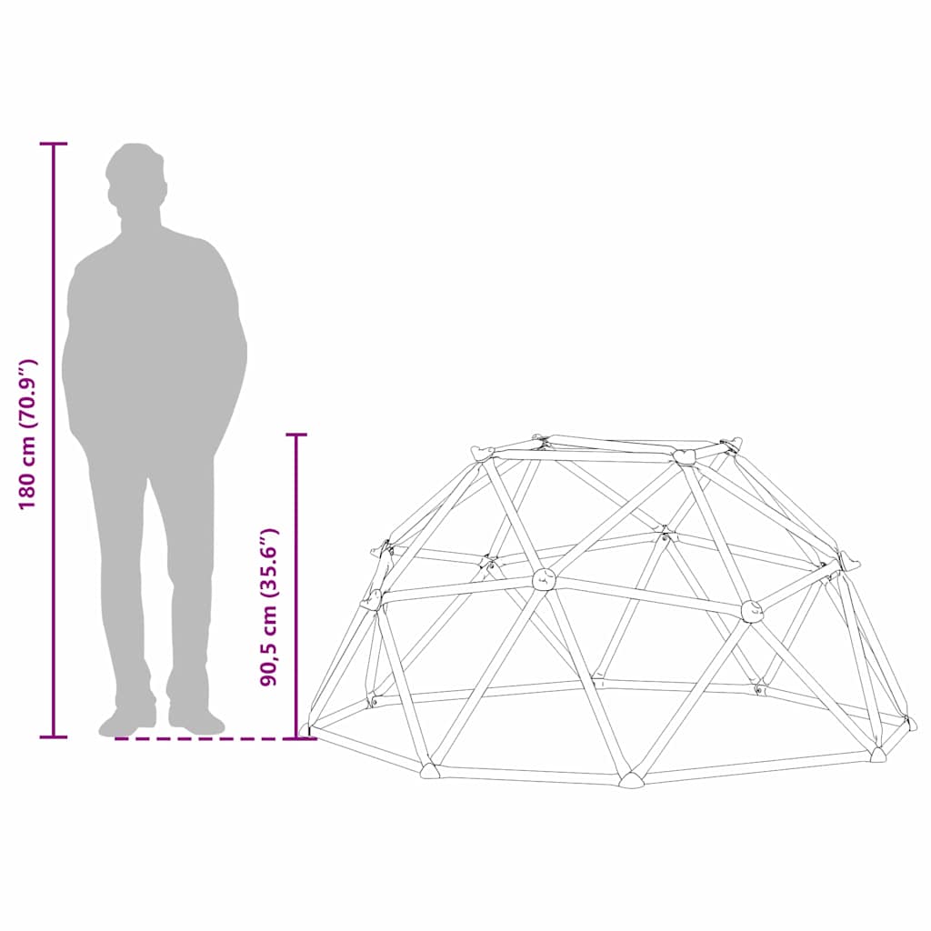 vidaXL Domek Wspinaczkowy dla Dzieci Niebieski 6FT bez zjeżdżalni Stal
