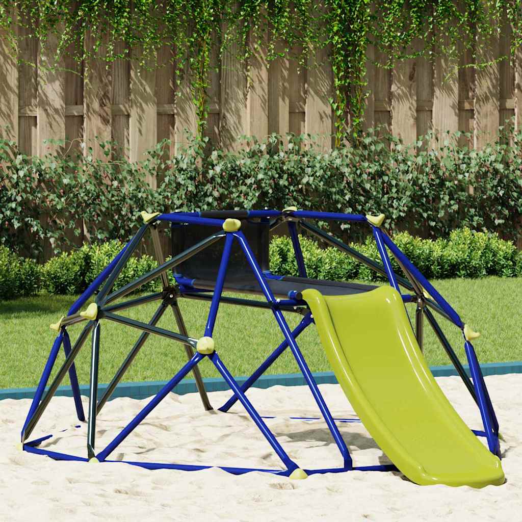 vidaXL Domek Wspinaczkowy dla Dzieci Niebieski 6FT z Zjeżdżalnią Stal