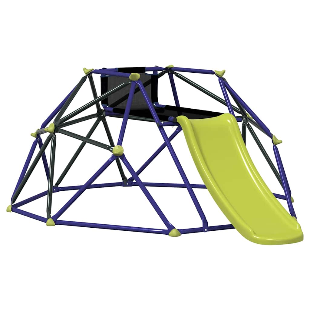 vidaXL Domek Wspinaczkowy dla Dzieci Niebieski 6FT z Zjeżdżalnią Stal