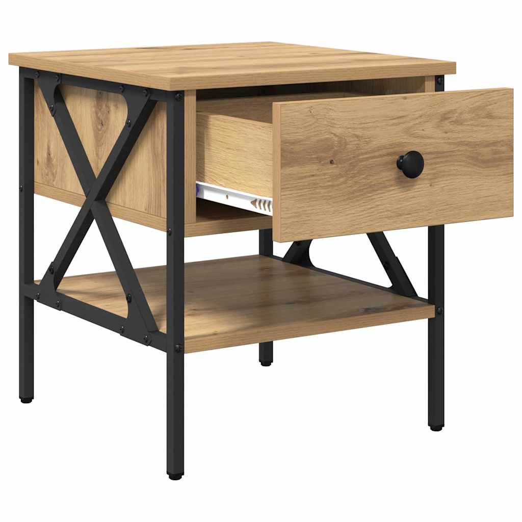 vidaXL Szafka Nocna z szufladą 2 pcs dąb artisan 40 x 42 x 45 cm