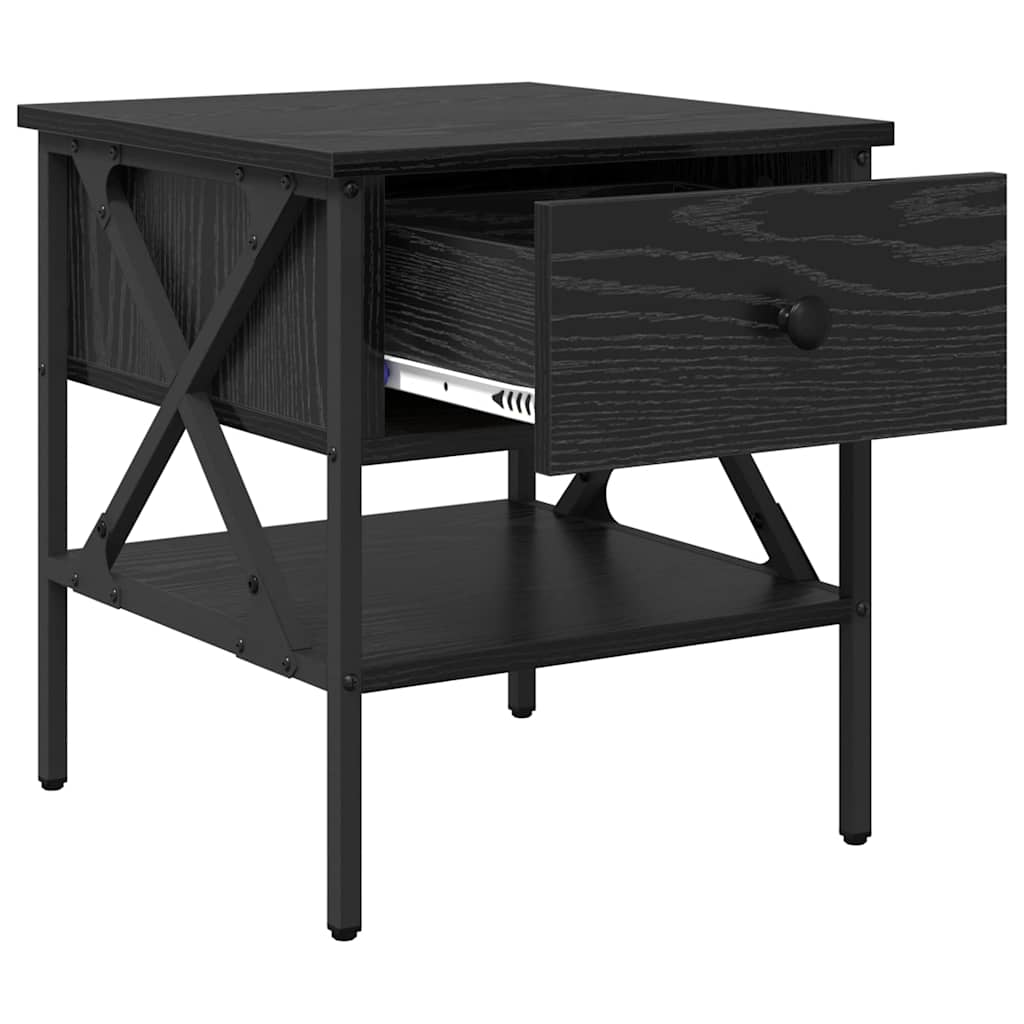 vidaXL Szafka Nocna z szufladą 2 pcs Czarny dąb 40 x 42 x 45 cm