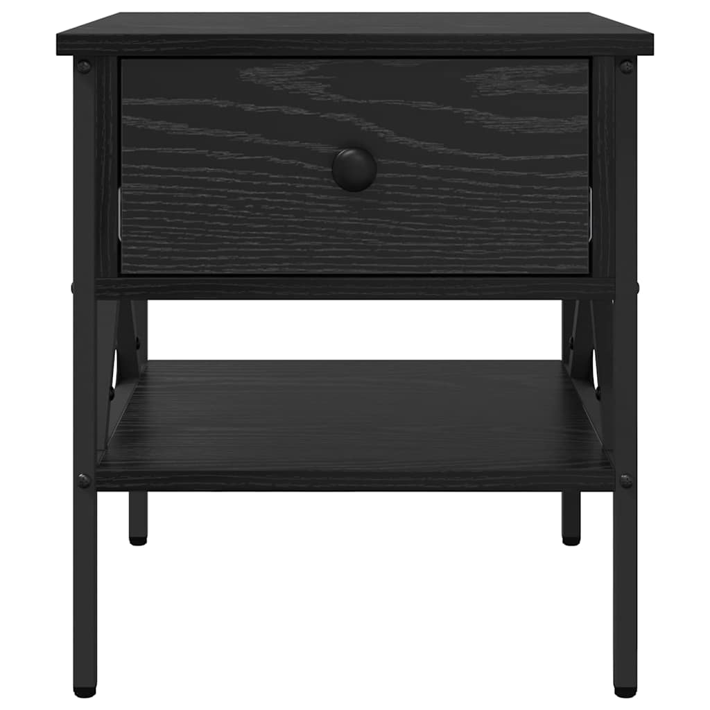 vidaXL Szafka Nocna z szufladą 2 pcs Czarny dąb 40 x 42 x 45 cm