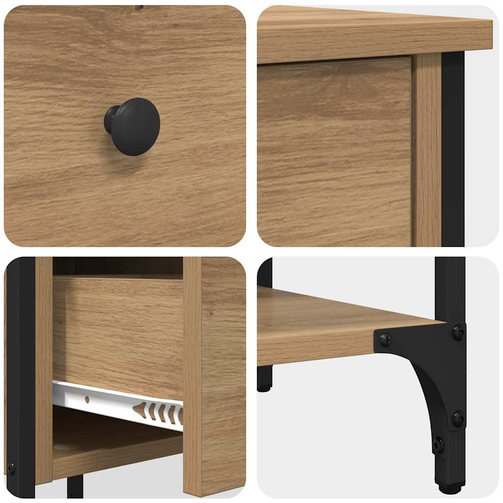 vidaXL Szafka Nocna Brązowy 33.5 x 36 x 70 cm Drewno inżynieryjne