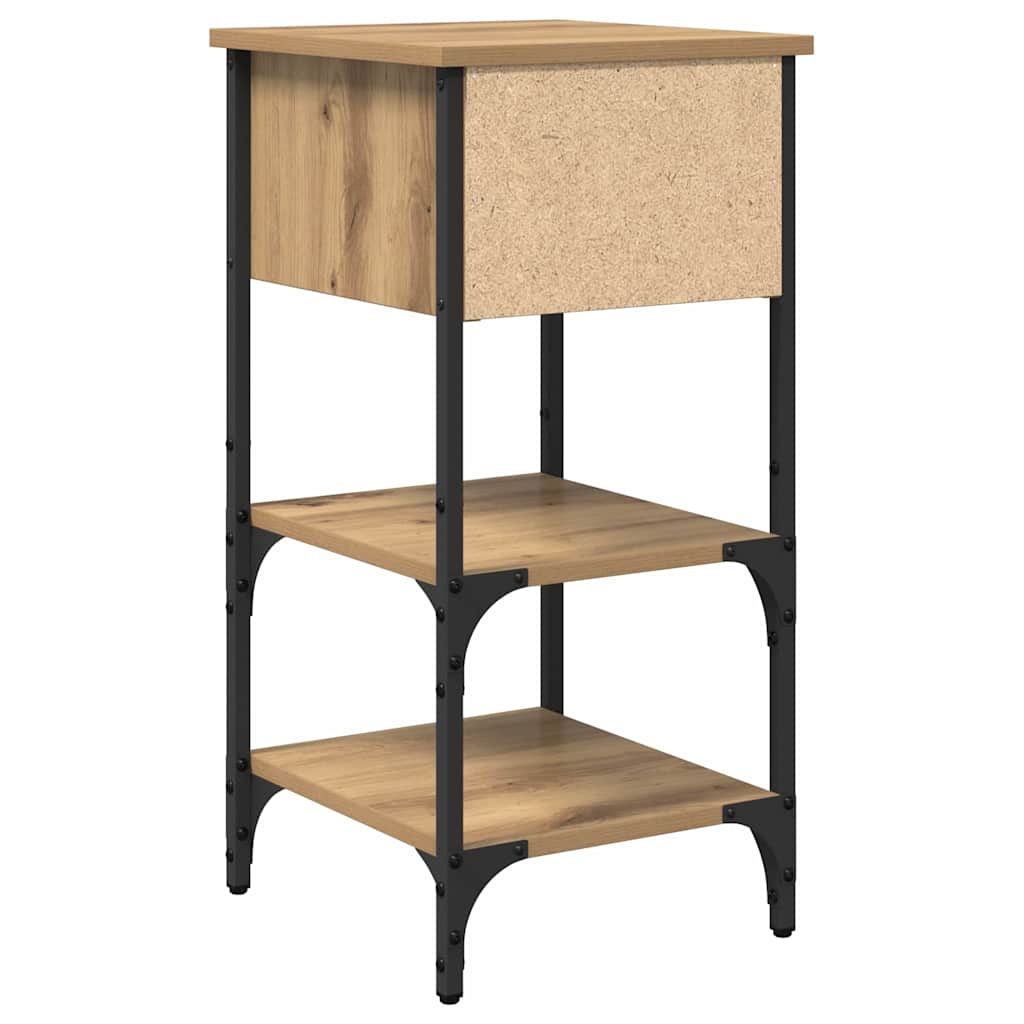 vidaXL Szafka Nocna z szufladą 2 pcs Brązowy 33.5 x 36 x 70 cm