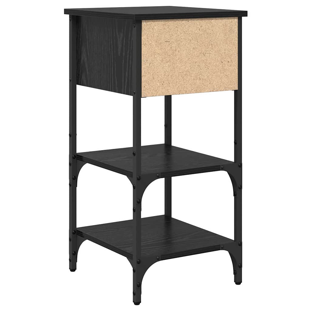 vidaXL Szafka Nocna Czarny Dąb 33.5 x 36 x 70 cm Drewno inżynieryjne