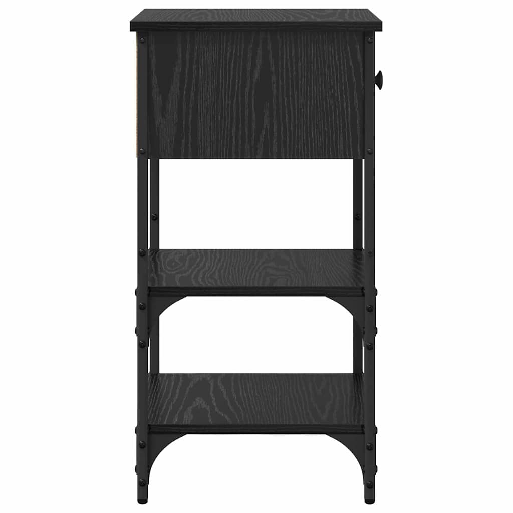 vidaXL Szafka Nocna Czarny Dąb 33.5 x 36 x 70 cm Drewno inżynieryjne