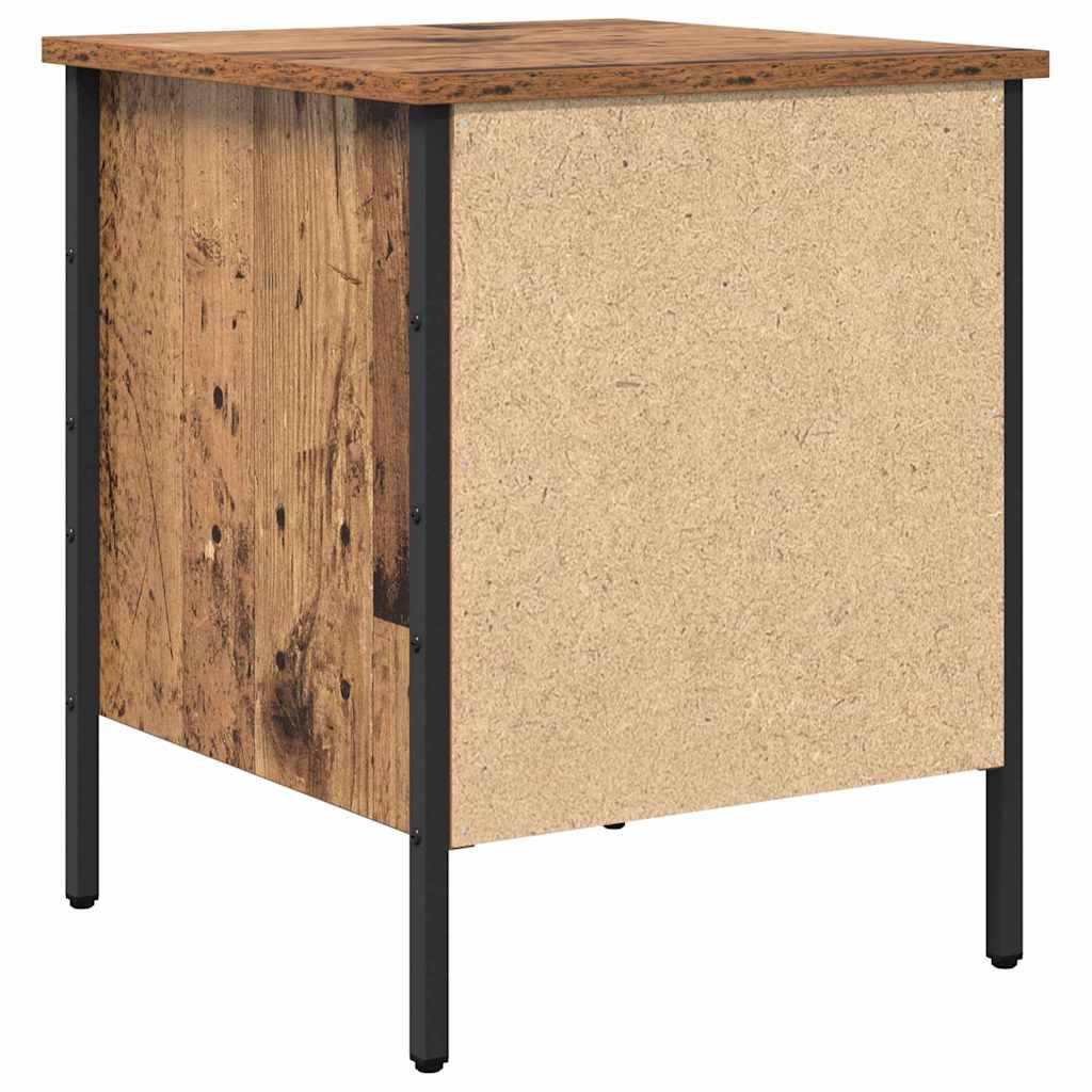 vidaXL Stolik Nocny z szufladą Stare drewno 40 x 42 x 50 cm