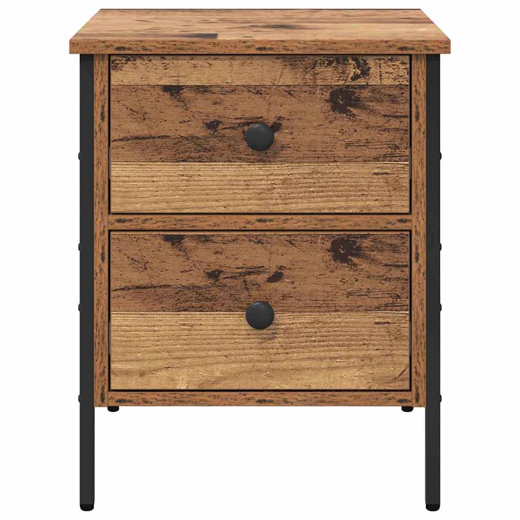 vidaXL Stolik Nocny z szufladą Stare drewno 40 x 42 x 50 cm