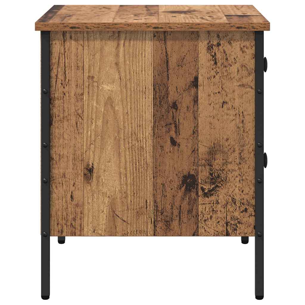 vidaXL Stolik Nocny z szufladą Stare drewno 40 x 42 x 50 cm