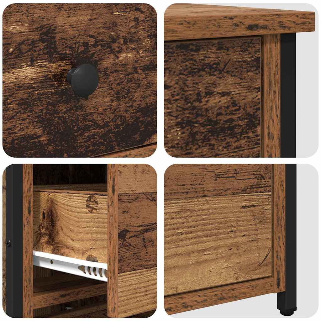 vidaXL Szafka Nocna Brązowy 40 x 36 x 60 cm Lite Drewno Recyklingowe