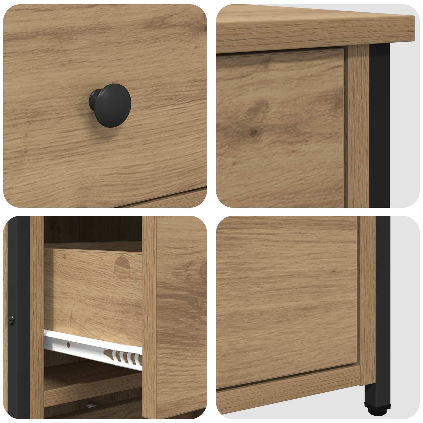 vidaXL Szafka Nocna Brązowy 40 x 36 x 60 cm Lite Drewno Recyklingowe