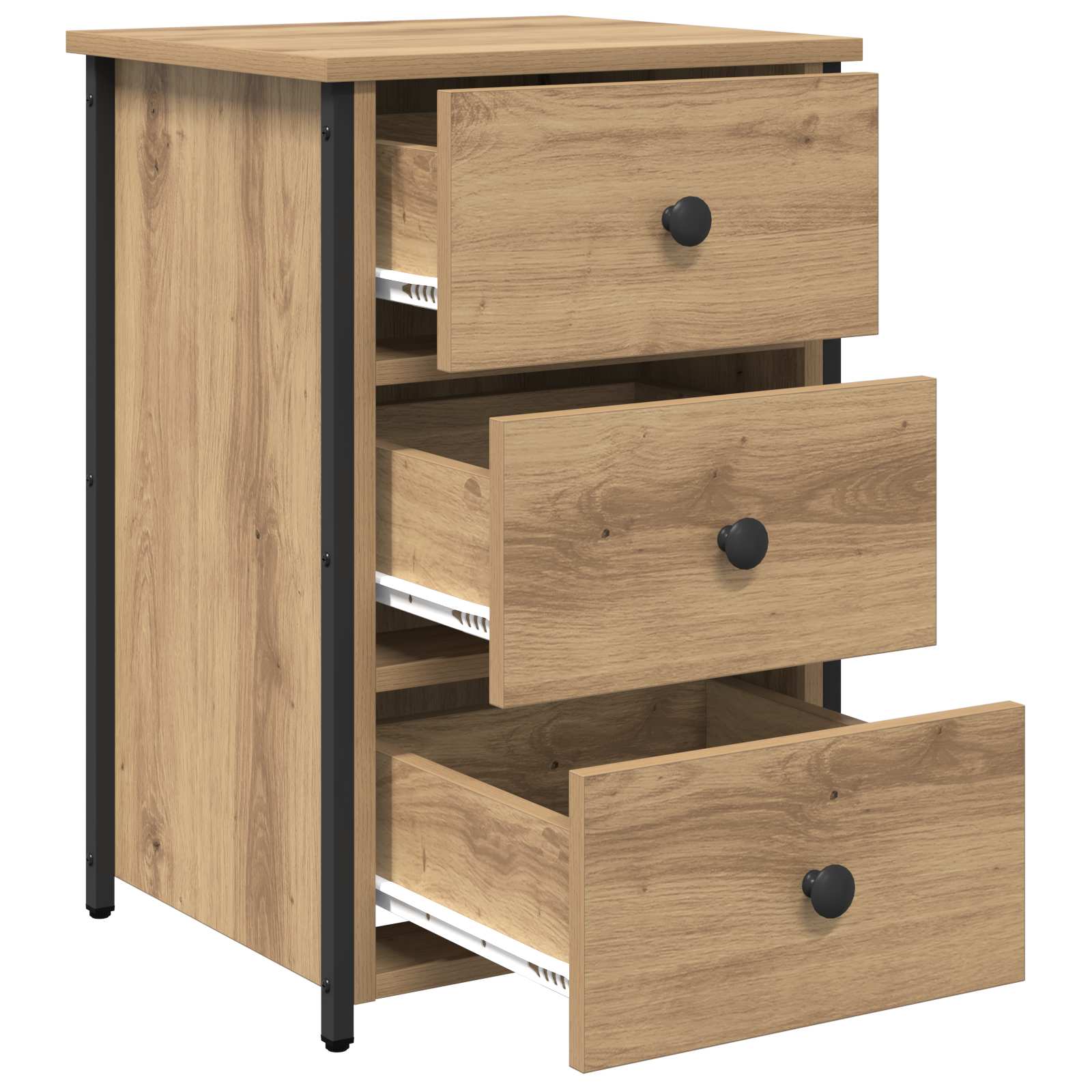 vidaXL Szafka Nocna Brązowy 40 x 36 x 60 cm Lite Drewno Recyklingowe