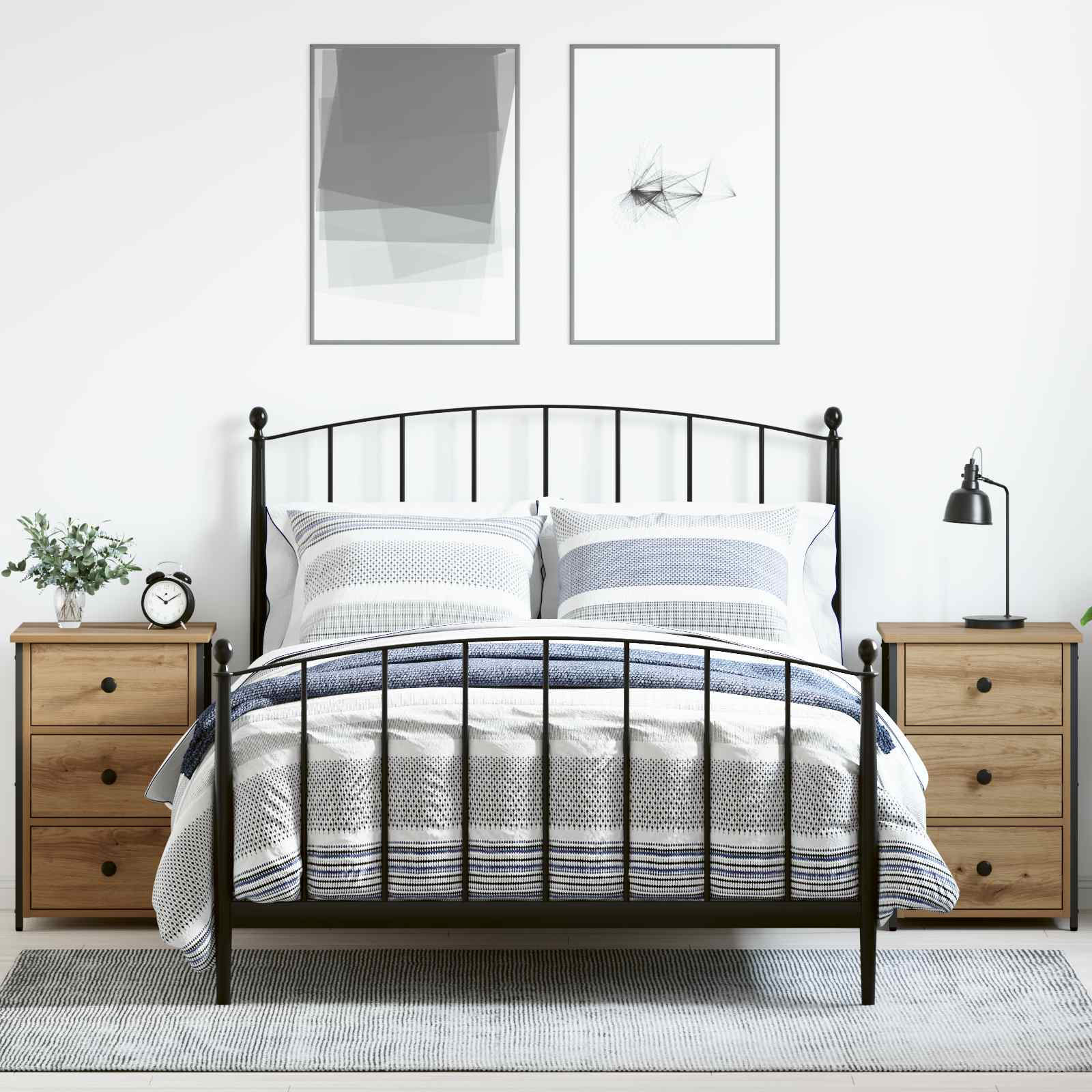 vidaXL Szafka Nocna z szufladą 2 pcs Brązowy 40 x 36 x 60 cm