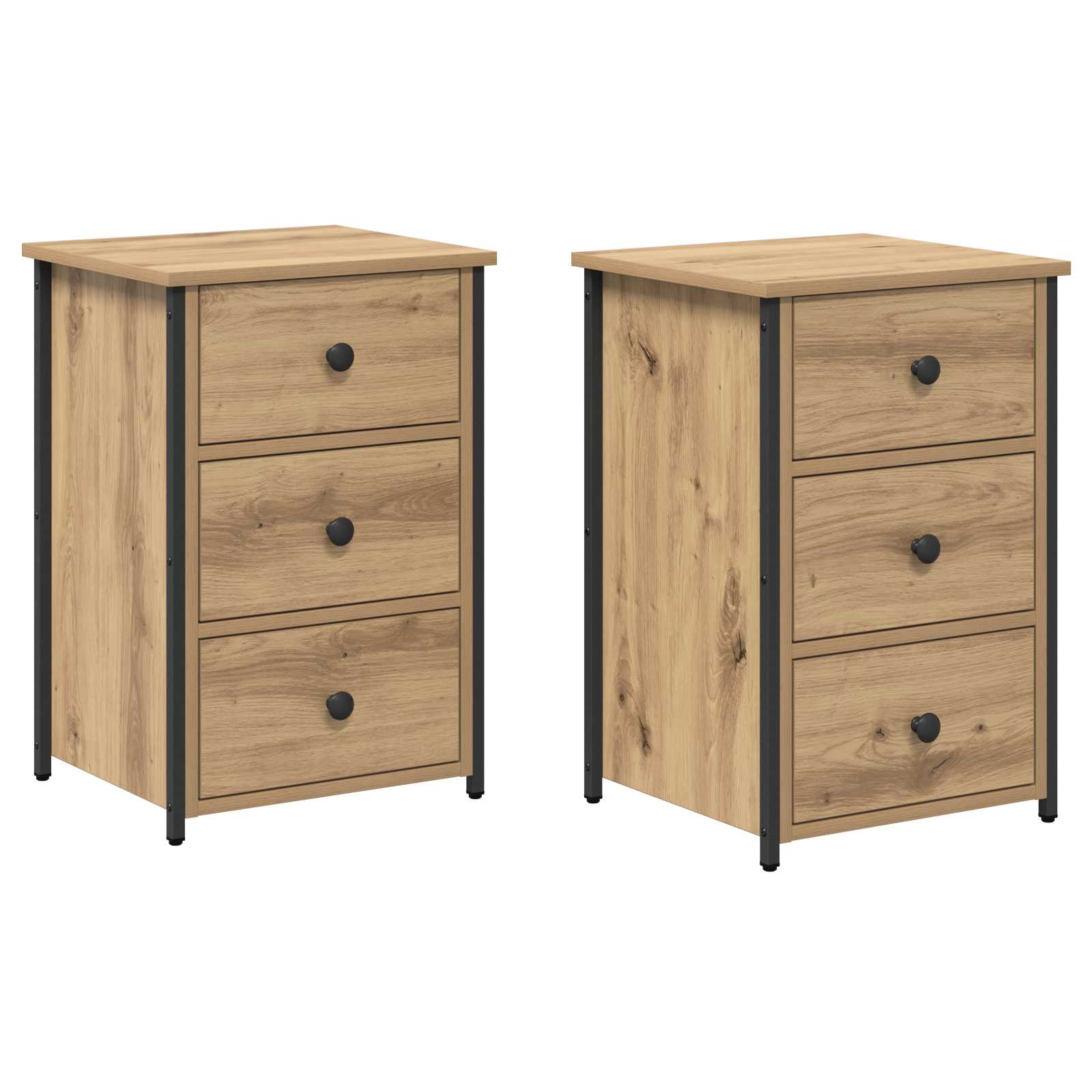 vidaXL Szafka Nocna z szufladą 2 pcs Brązowy 40 x 36 x 60 cm