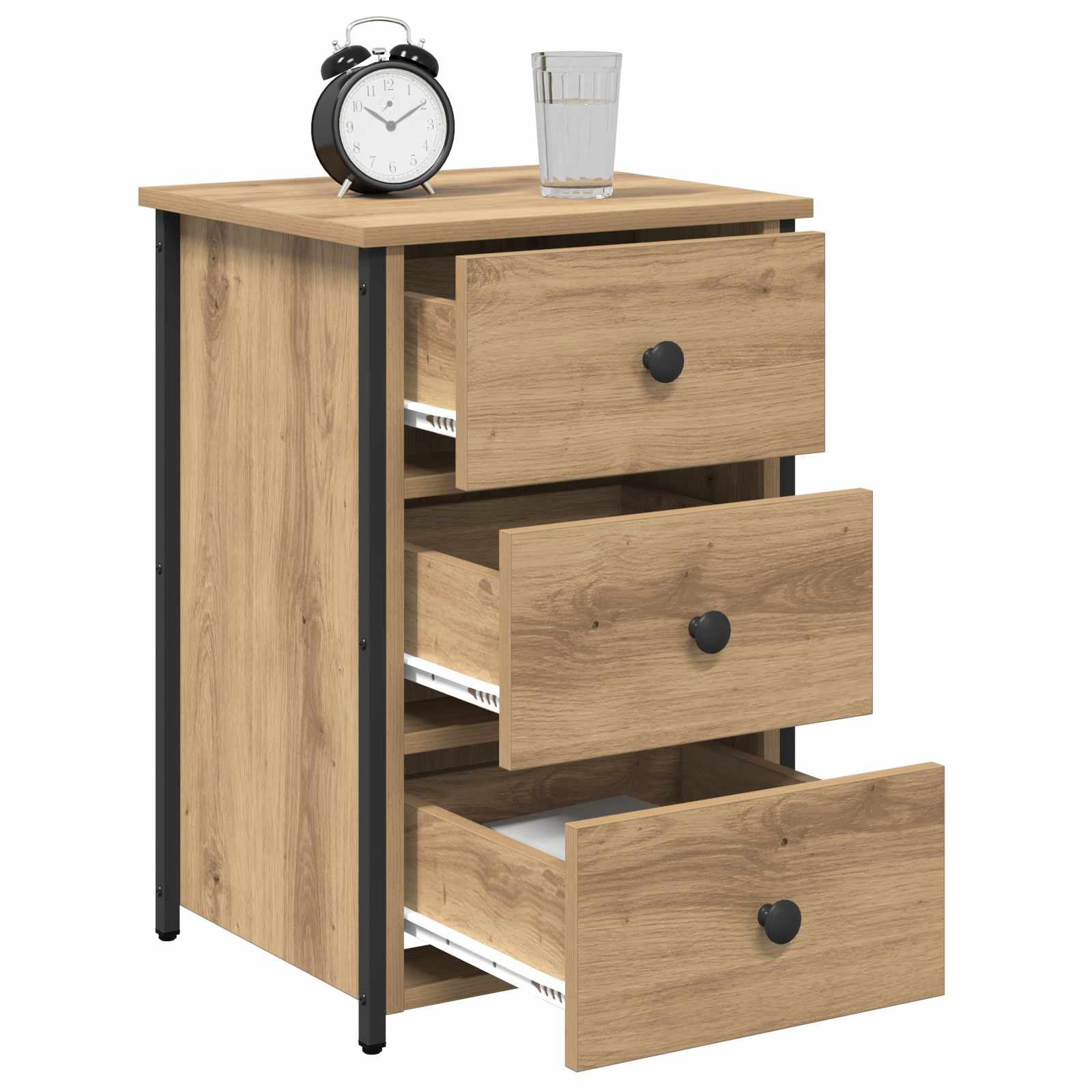 vidaXL Szafka Nocna z szufladą 2 pcs Brązowy 40 x 36 x 60 cm