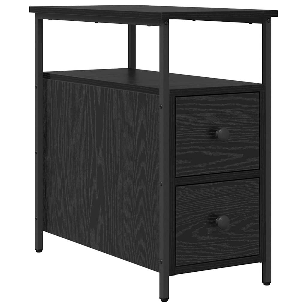 vidaXL Szafka Nocna Czarny dąb 30 x 60 x 60 cm Materiał drewnopochodny