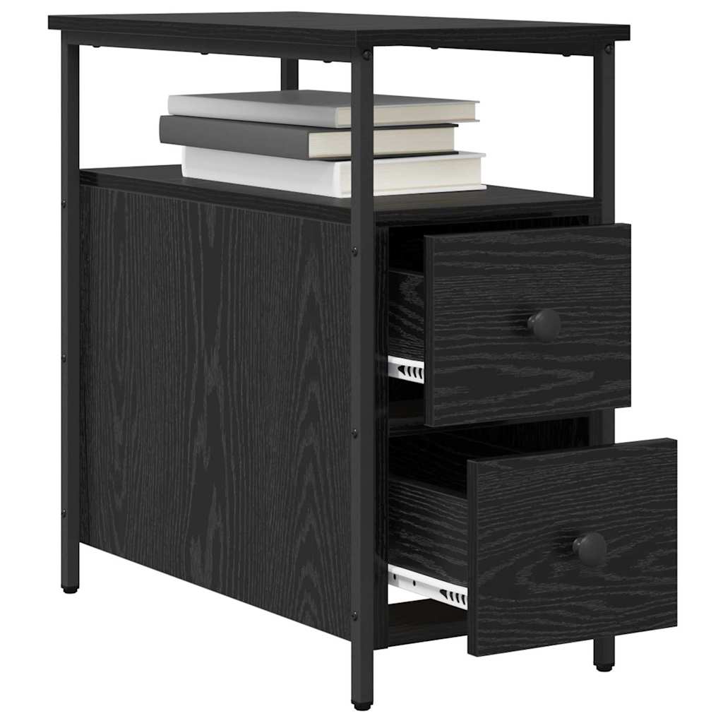 vidaXL Szafka Nocna Czarny dąb 30 x 60 x 60 cm Materiał drewnopochodny