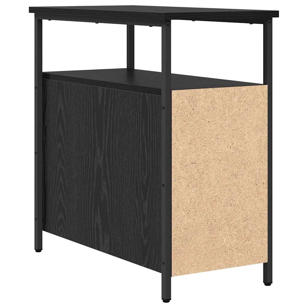 vidaXL Szafka Nocna z szufladą 2 pcs Czarny dąb 30 x 60 x 60 cm