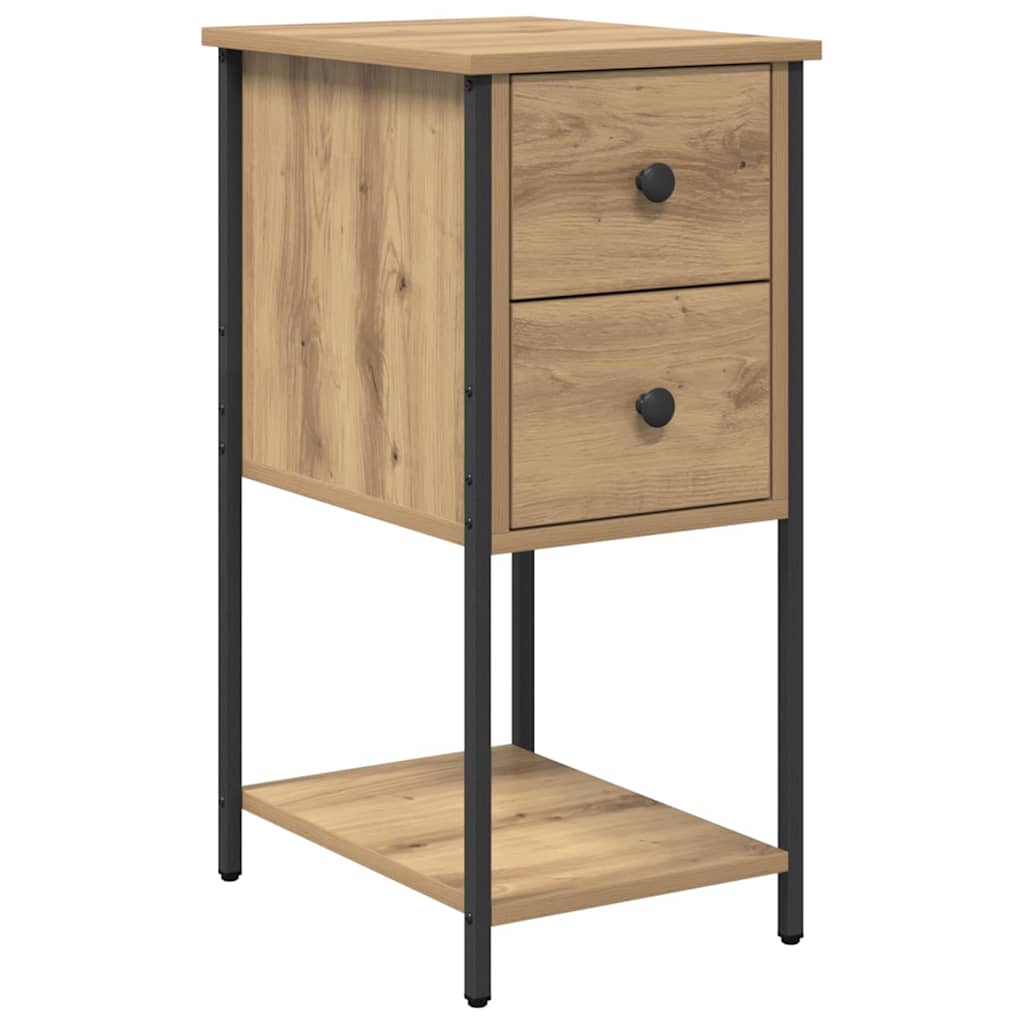 vidaXL Szafka Nocna z szufladą 2 pcs dąb artisan 32 x 42 x 70 cm