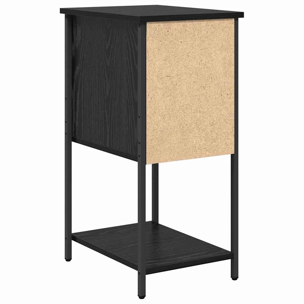 vidaXL Szafka Nocna Czarny dąb 32 x 42 x 70 cm Materiał drewnopochodny