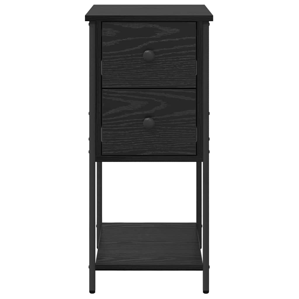 vidaXL Szafka Nocna Czarny dąb 32 x 42 x 70 cm Materiał drewnopochodny