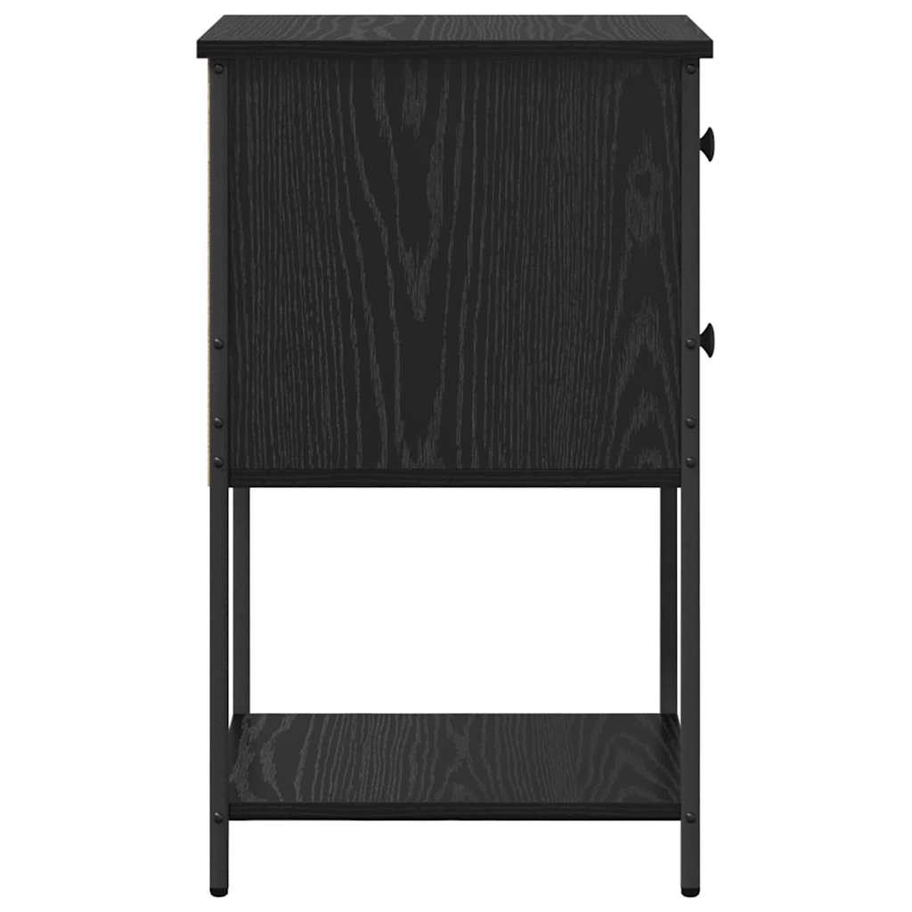 vidaXL Szafka Nocna z szufladą 2 pcs Czarny dąb 32 x 42 x 70 cm
