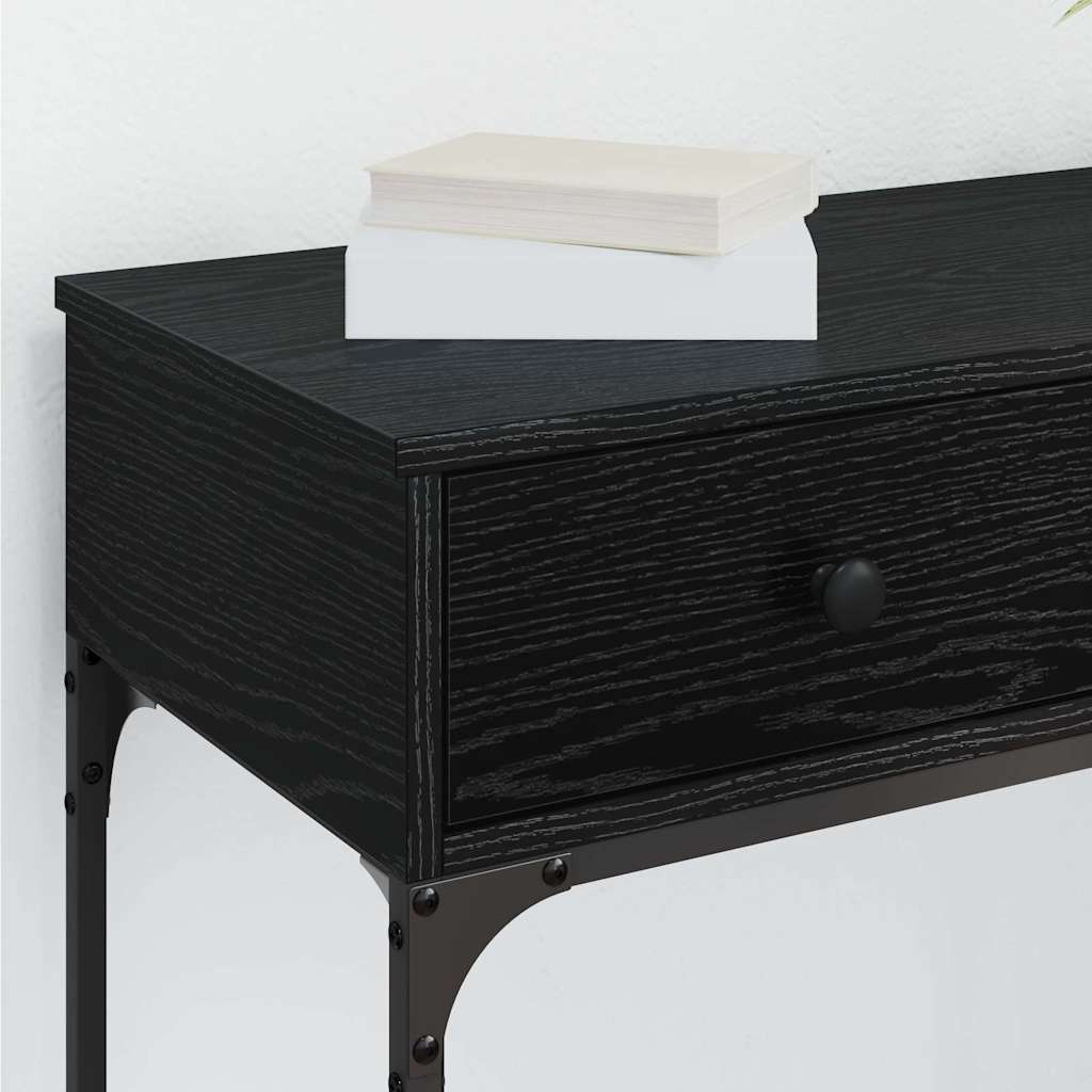vidaXL Konsola Czarny dąb 75 x 34,5 x 75 cm Materiał drewnopochodny