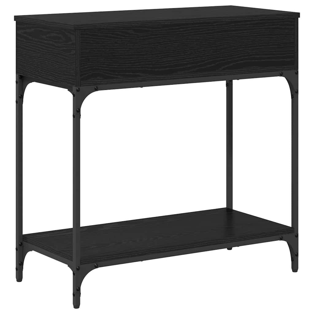 vidaXL Konsola Czarny dąb 75 x 34,5 x 75 cm Materiał drewnopochodny