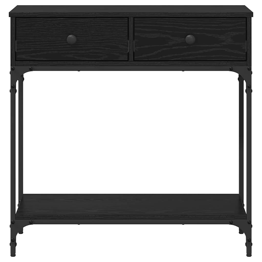 vidaXL Konsola Czarny dąb 75 x 34,5 x 75 cm Materiał drewnopochodny
