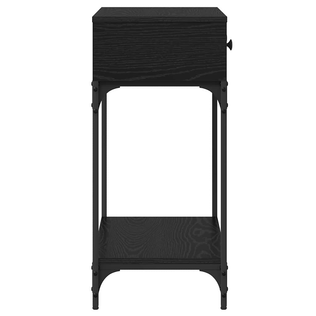 vidaXL Konsola Czarny dąb 75 x 34,5 x 75 cm Materiał drewnopochodny