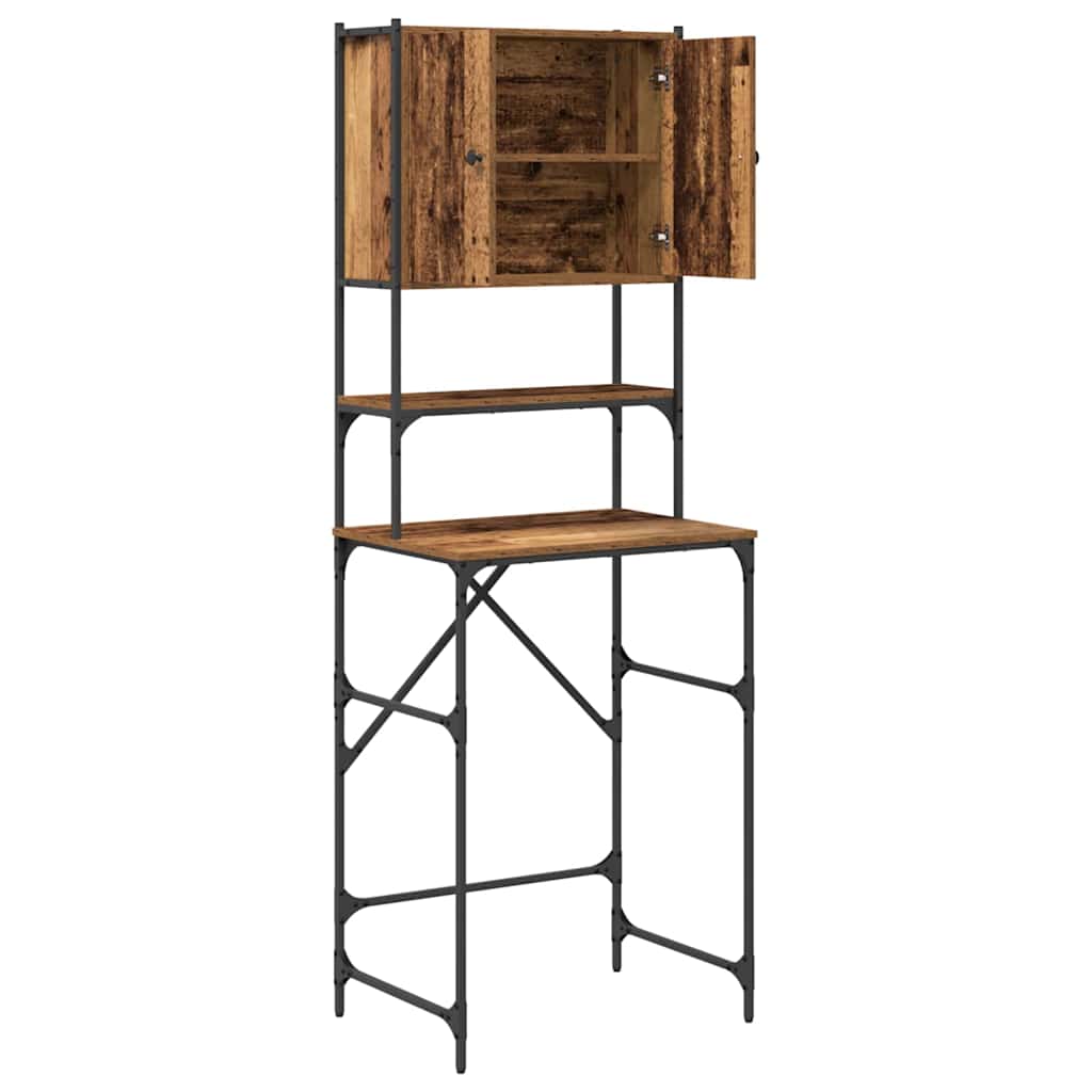 vidaXL Szafka na pralkę Stare drewno 68 x 48,5 x 194 cm