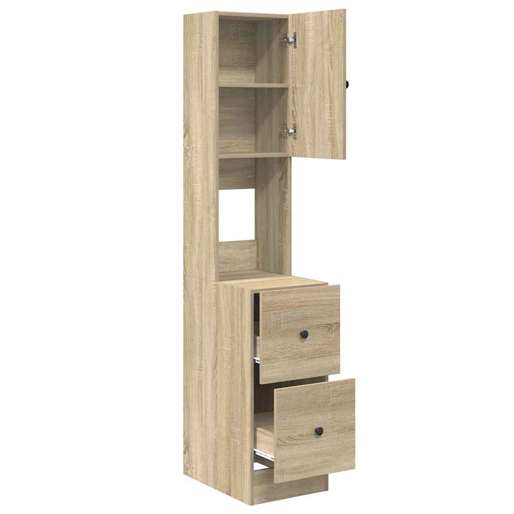 vidaXL Szafka kuchenna Beżowy 35 x 50 x 180 cm Materiał drewnopochodny