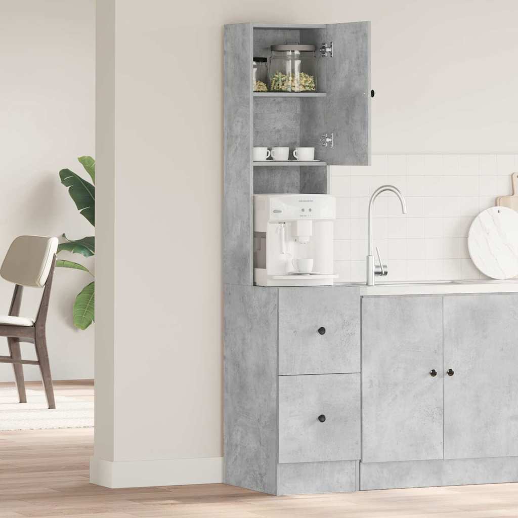 vidaXL Szafka kuchenna Szary 35 x 50 x 180 cm Drewno inżynieryjne