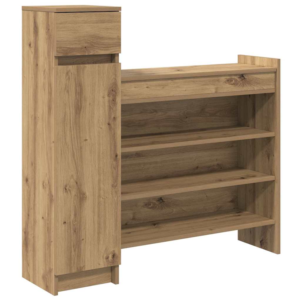 vidaXL Szafka na buty z szufladą Dąb rzemieślniczy 100,5 x 28 x 100 cm