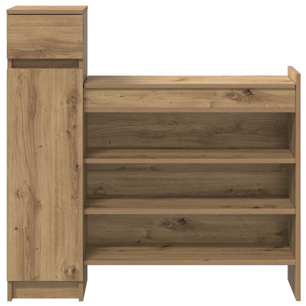 vidaXL Szafka na buty z szufladą Dąb rzemieślniczy 100,5 x 28 x 100 cm