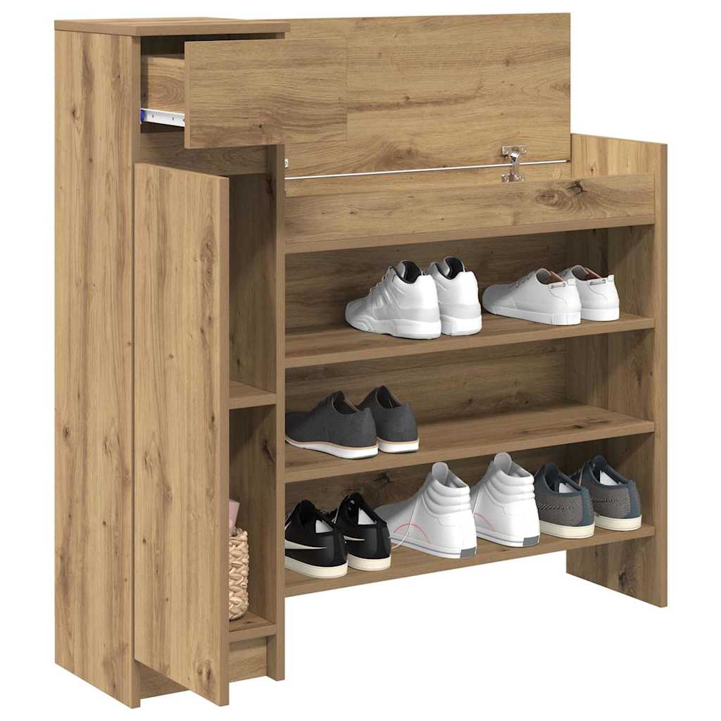 vidaXL Szafka na buty z szufladą Dąb rzemieślniczy 100,5 x 28 x 100 cm