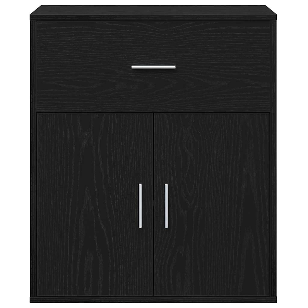 vidaXL Bufet Czarny Dąb 60 x 31 x 70 cm Materiał drewnopochodny